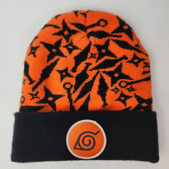 Naruto Hat Beanie Orange Anime Uzumaki Clan Symbol Hidden Leaf Cartoons Fighting - Picture 1 of 3